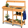AU PREMIUM Garden Potting Table Bench Wood Storage Shelf Workstation