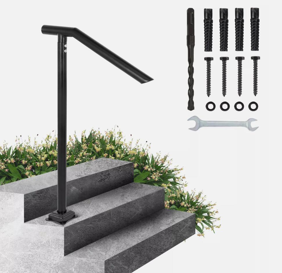 Premium 2-3 Steps Outdoor Step Handrail Stair Railing Porch Single Post Handrail AU