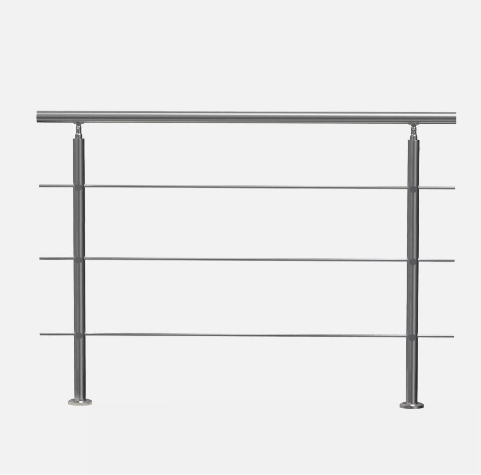 59in Heavy Duty Adjustable Handrails for Outdoor Steps 3 Crossbars Staircase AU