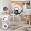 Adjustable Sliding Tub Transfer Bench Shower Chair & Strong Cut-Out Seat Reversible Backrest