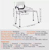 Adjustable Sliding Tub Transfer Bench Shower Chair & Strong Cut-Out Seat Reversible Backrest