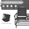 Large Outdoor Double Glider Patio Chair Loveseat Rocking with Center Table