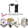 Pro Manicure Nail Table Beauty Salon Mobile Technician Work Desk Lamp Drawers