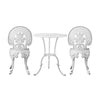 3PCS Premium Outdoor Cast Aluminium Table and Chair Bistro Setting Patio Set