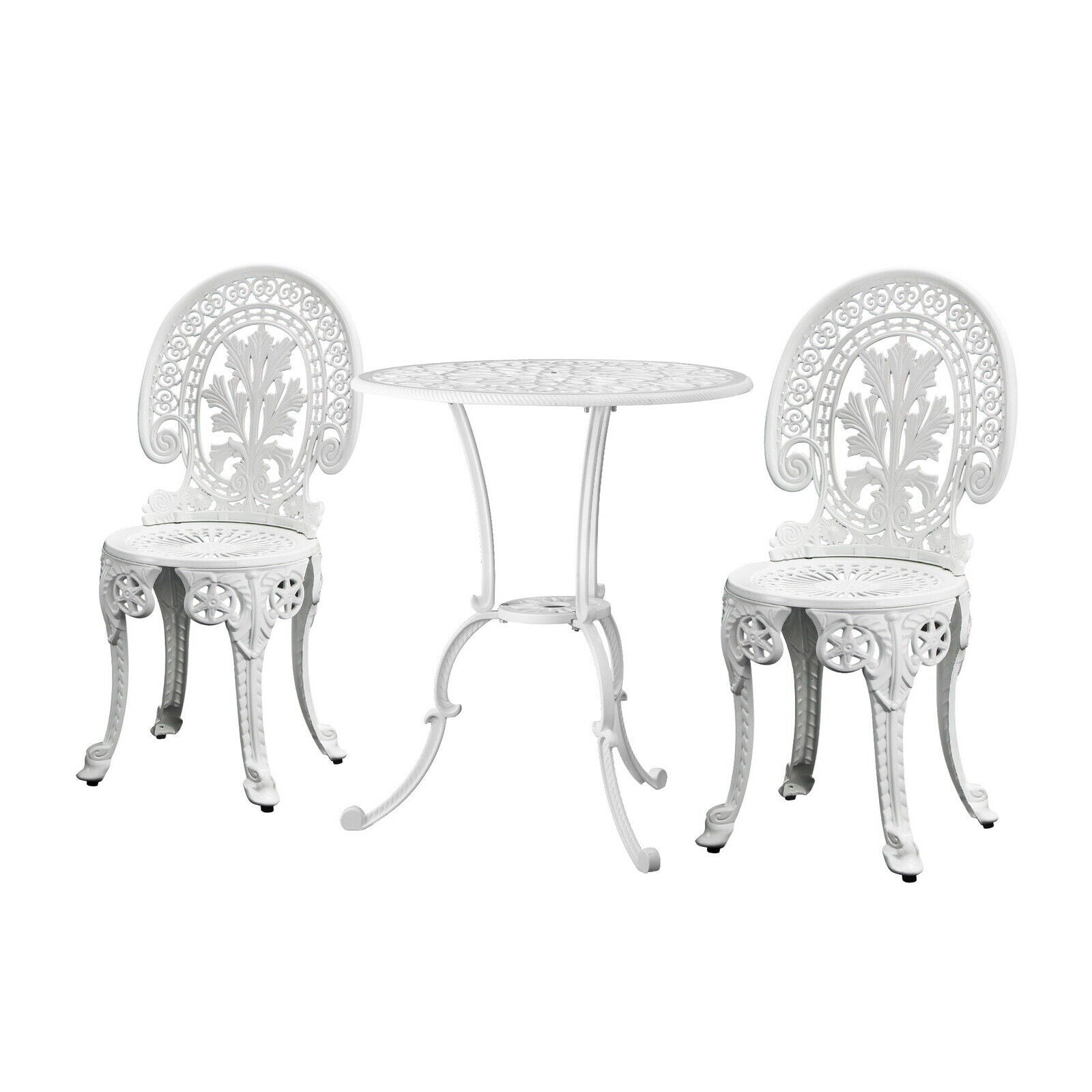 3PCS Premium Outdoor Cast Aluminium Table and Chair Bistro Setting Patio Set