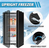 90L Compact Upright Mini Chest Freezer Energy Saving Black for Home Office Dorm Car