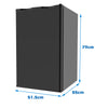 90L Compact Upright Mini Chest Freezer Energy Saving Black for Home Office Dorm Car