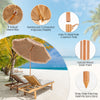 NEW 2.43M Portable Thatched Patio Tiki Umbrella 8 Ribs Hawaiian Hula Beach