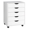 5 Chest of Drawers Filing Cabinet Rolling Storage Printer Stand