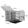 Heavy Duty Metal Dog Cage Pet Crate Playpen Kennel Wheels Anti-Bite with Tray