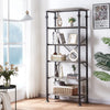 6-Tier Rustic Industrial Bookshelf Bookcase