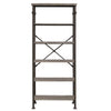 6-Tier Rustic Industrial Bookshelf Bookcase