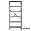 6-Tier Rustic Industrial Bookshelf Bookcase