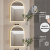 Arch-Shape LED Bathroom Mirror Backlit Frameless Lighted Mirror