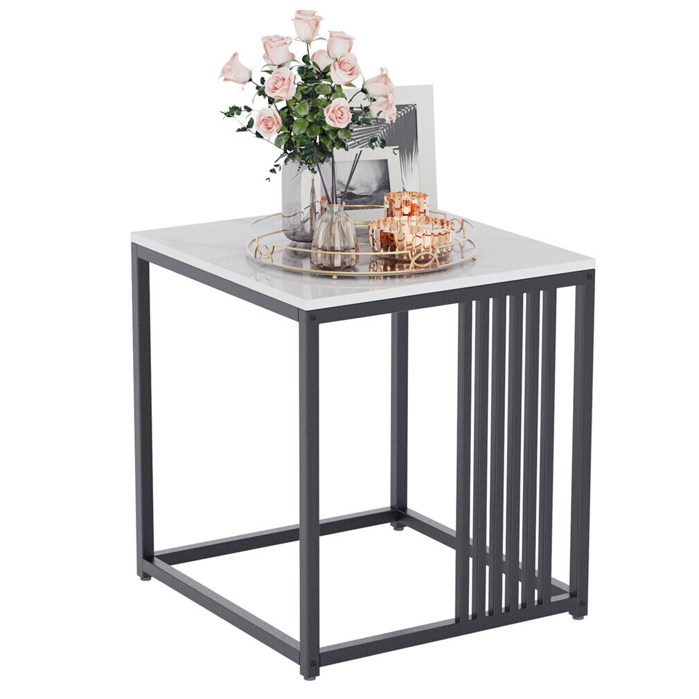 Marble End Table Side Tables Bedroom Table- Black