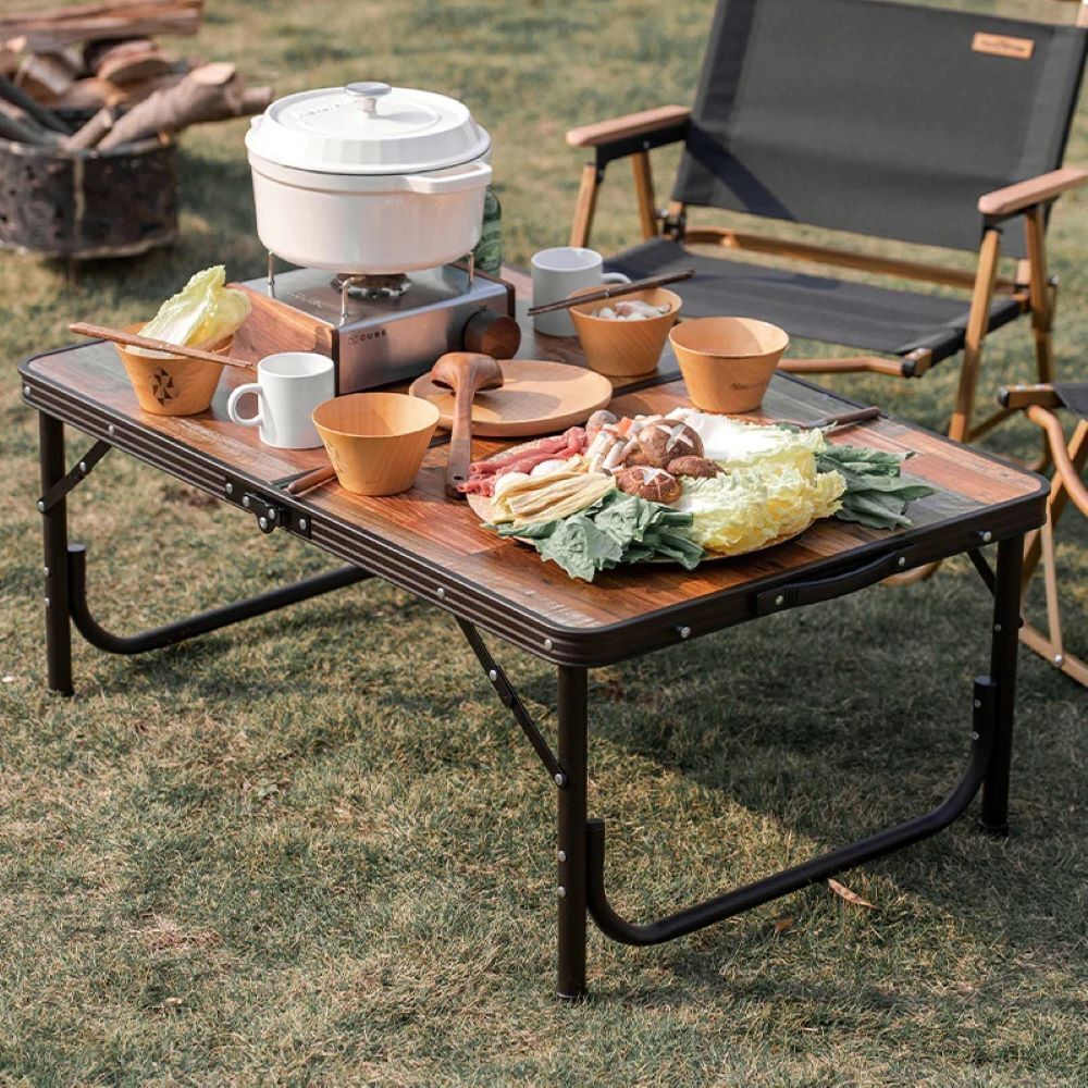 Retro Foldable Portable Camping Table Desk