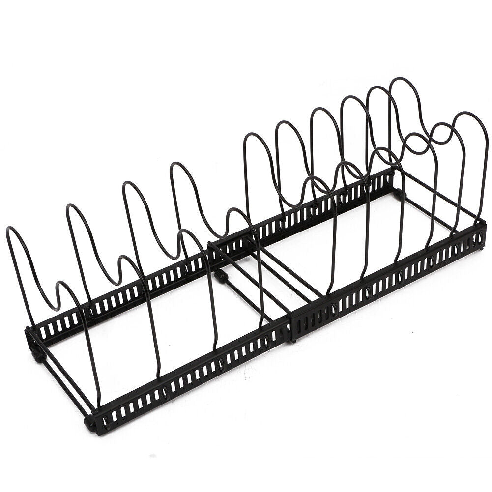 10 Tier Kitchen Pot Pan Storage Rack Organizer Cookware Shelves Holder