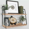 2 Tier Floating Shelf Wall Shelving Storage Display Rack