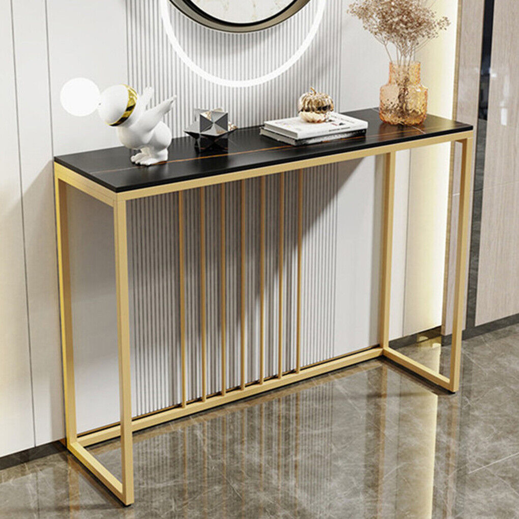 Scratch-proof Slim Narrow Hallway Console Table Marble Long Bar Table
