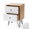 Bedside Table with Two Drawers Tables Cabinet