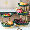 3 Tier Ceramic Fruit Bowl Metal Stand